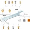 Chave Bloco E De Bico Nozzle Impressora 3D