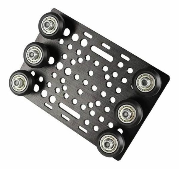 Gantry Plate Para Perfil 2020 A 2080 Com 6 Rolamentos POM V-Slot