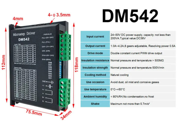 Driver Para Controle De Motor De Passo DM542