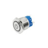 Botão Liga/Desliga 22mm Com Trava E Led Branco 12V/24V Inox