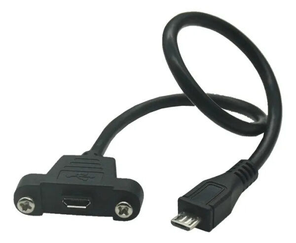 Cabo Micro-Usb Para Montagem Em Painel