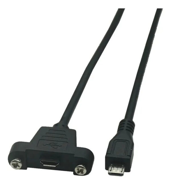 Cabo Micro-Usb Para Montagem Em Painel