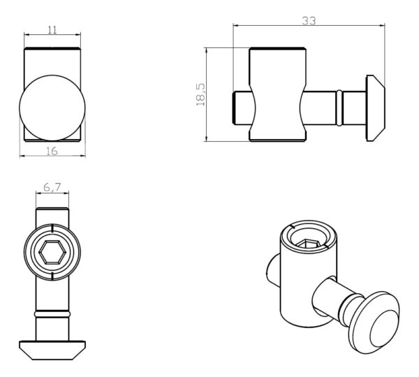 Conector Universal Base 40