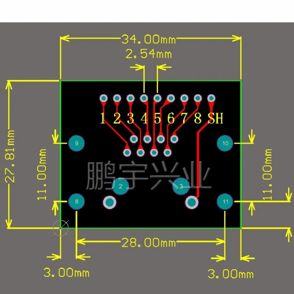 Placa De Montagem Ethernet Rj45